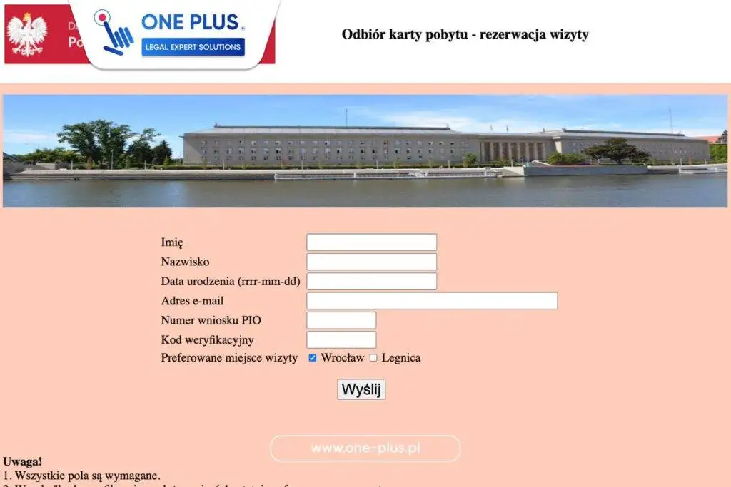 Rezerwacja terminu na odbiór karty pobytu we Wrocławiu