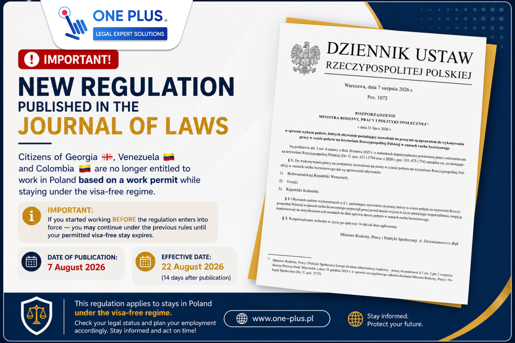 Nowe zasady pracy w Polsce dla Gruzinów, Kolumbijczyków i Wenezuelczyków
