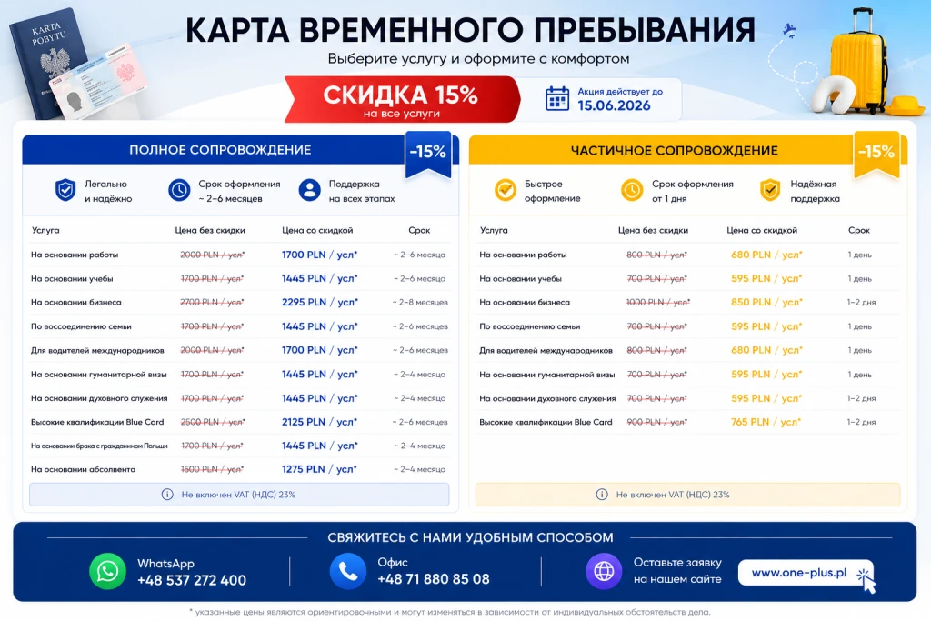 Скидка на услуги по легализации для иностранцев